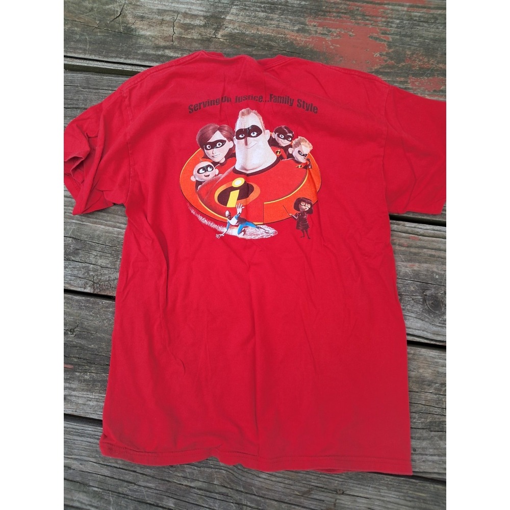 Vintage The Incredibles T Shirt Red Disney Pixar‎ Movie Promo M/f